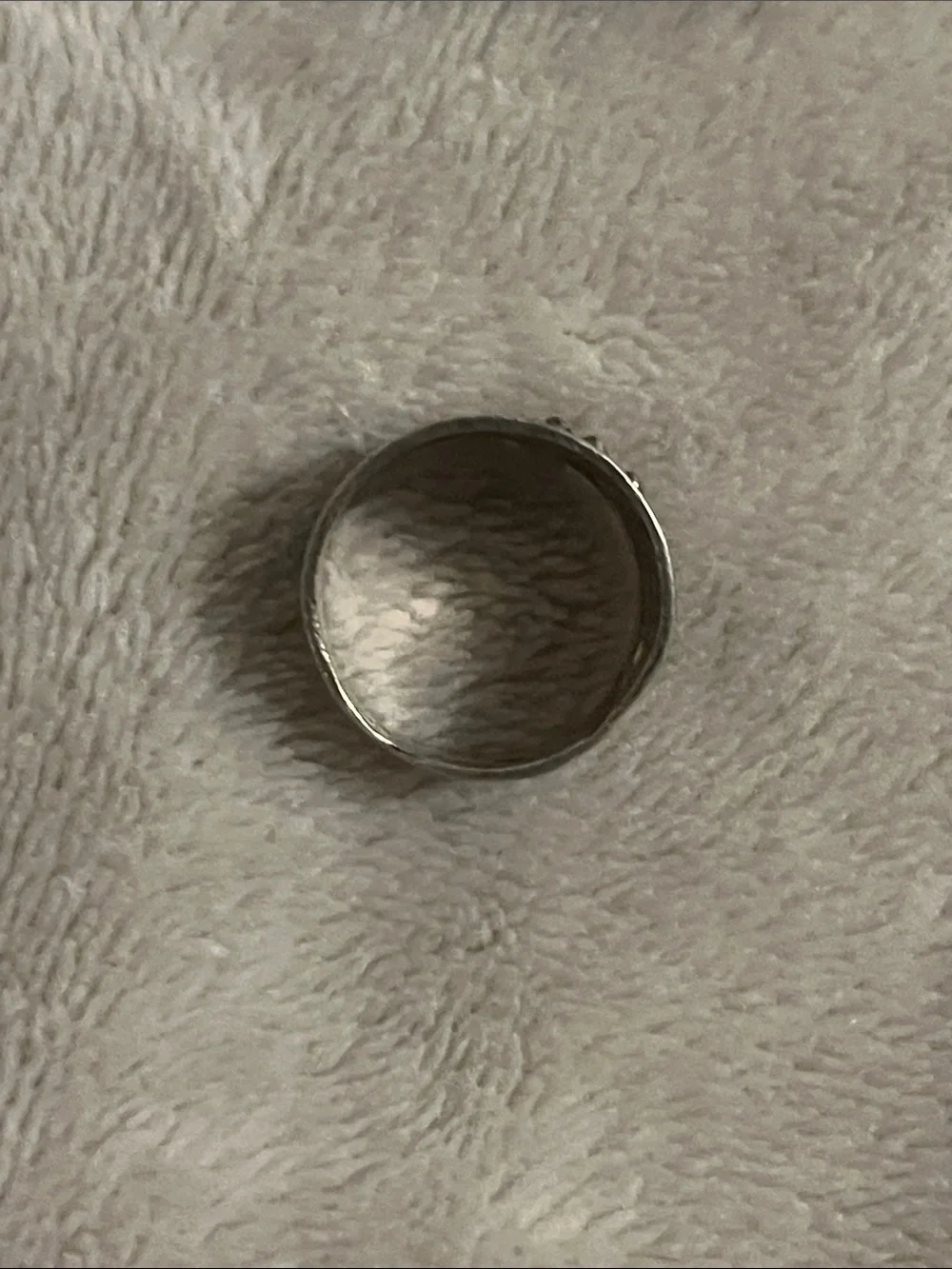 Vintage Sterling Silver Textured Wide Band Ring